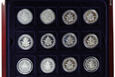 Zestaw 22 srebrnych numizmatów - Jan Paweł II - 2006-2008 rok