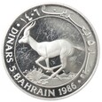 5 dinarów - Światowy Fundusz na rzecz Przyrody - Bahrajn - 1986 rok