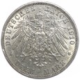 3 marki - Wilhelm II - Niemcy - Prusy - 1910 rok - A