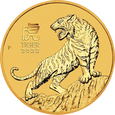 15 dolarów - Rok Tygrysa - Lunar III - 1/10 Uncji - 2022 rok