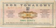 Bon Towarowy 2 centy - 1969 rok - Seria Eo