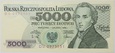 Banknot 5000 zł 1988 rok - Seria DU