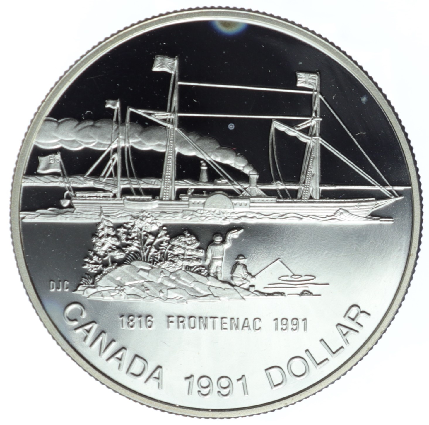 1 dolar - 175 rocznica - Parowiec „Frontenac” - Kanada - 1991 r