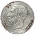 5 franków - Król Leopold II - Belgia - 1868 rok