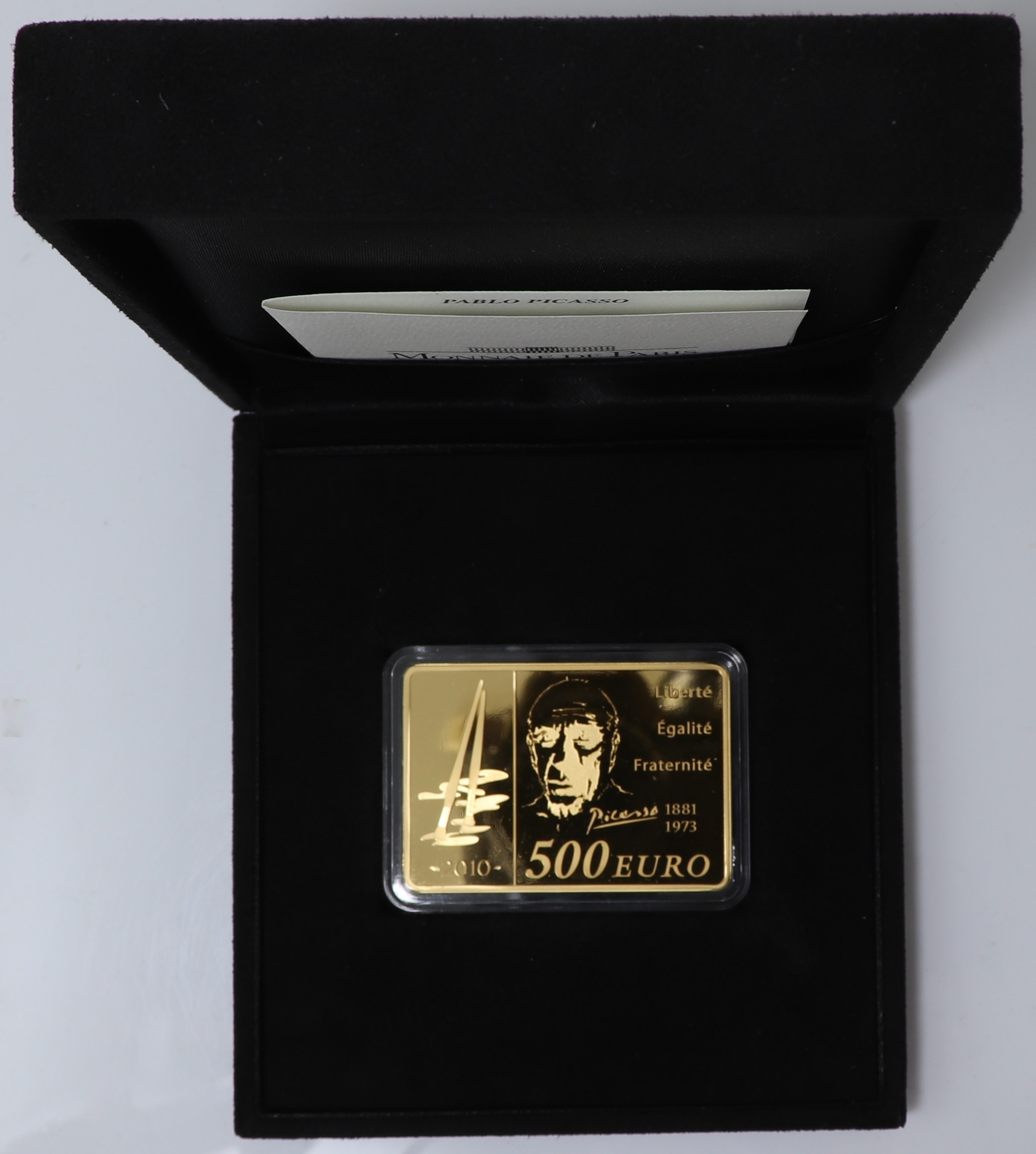 Złota Moneta 500 Euro - Pablo Picasso -  Francja - 2010 rok 