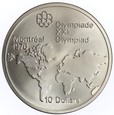  10 Dolarów - Igrzyska Montreal 1976 Mapa - Kanada - 1973 rok