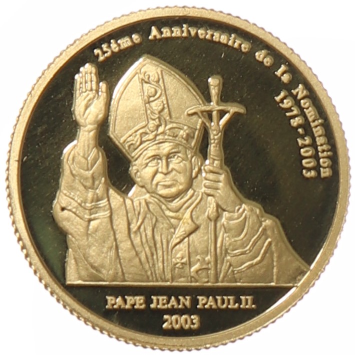 20 franków - 2003 rok - Jan Paweł II - Kongo 