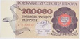 Banknot 200 000 zł 1989 rok - Seria K