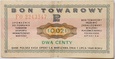 Bon Towarowy 2 centy - 1969 rok - Seria FO