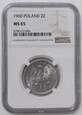 2 Złote - PRL - Jagody - 1960 rok - NGC MS 65