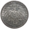 3 marki - Wilhelm II - Niemcy - Prusy - 1908 rok - A