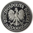 200 000 zł -  Władysław III Warneńczyk - popiersie - 1992 rok