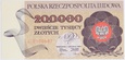 Banknot 200 000 zł 1989 rok - Seria L