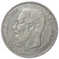 5 franków - Król Leopold II - Belgia - 1868 rok