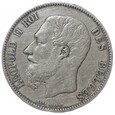 5 franków - Król Leopold II - Belgia - 1868 rok 