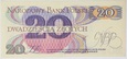 Banknot 20 zł 1982 rok - Seria AT