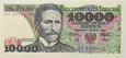 Banknot 10 000 zł 1988 rok - Seria AF