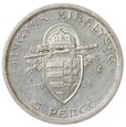 5 pengo - 900. rocznica śmierci św. Stefana I - Węgry - 1938 rok