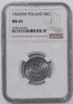 50 Groszy - PRL - 1965 - NGC MS 65