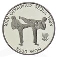 5 000 wonów - Igrzyska 1988 - Taekwondo - Korea Płd. - 1988 rok