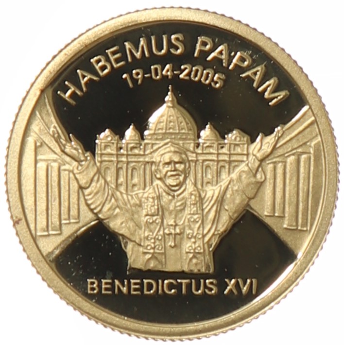 25 dolarów - Liberia - Papież Benedykt XVI - 2005 rok