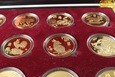 Zestaw numizmatów Lunar - 12 sztuk - Platerowane złotem