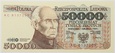 Banknot 50 000 zł 1989 rok - Seria AC