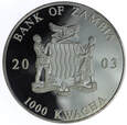 Moneta - Jan Paweł II - Świadectwo Nadzieji - Zambia - 2003