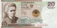 20 ZŁOTYCH - MARIA SKŁODOWSKA CURIE - 2011 ROK