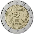Francja 2013 - 2 Euro 50. rocznica podpisania traktatu elizejskiego 