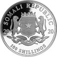 Somalia - 100 Szylingów 2020 Słoń Ag9999 1 oz.  