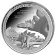 Congo 2023 - Prehistoric Life - Stegosaurus Ag999.9 1oz BU