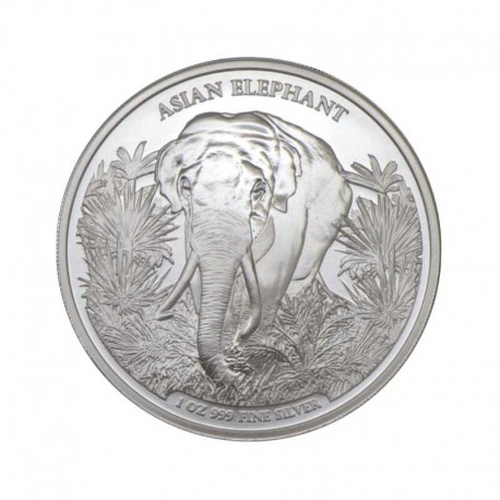 Cambodia 2023 - Asian Elephant Ag999 1oz BU