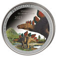 Congo 2023 - Prehistoric Life - Stegosaurus Ag999.9 1oz BU Colour