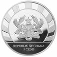 Ghana 2022 - Giants of the Ice Age - Cave Lion Ag999 1oz BU 