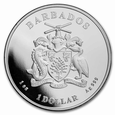 Barbados 2022 - Caribbean Seahorse Ag999 1oz BU