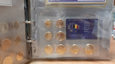 Zestaw monet obiegowych euro platerowanych złotem w eleganckim etui 