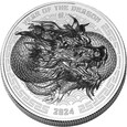 Fiji 2024 - Year of the Dragon Ag999 1oz BU