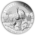 Australia 2021 - Australian Emu Ag9999 1oz BU