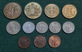 Islandia - 1957 - 1975 Zestaw 1,10,50 Aurar, 1 Korona - 12 monet