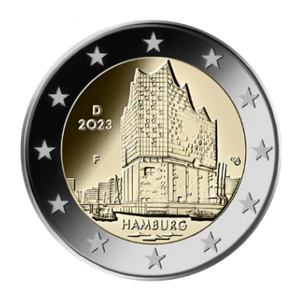Germany 2 euro 2023 - Hamburg Elbphilharmonie - F 