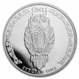 Republic Of Chad 2024 - Owls - Stygian Owl Ag999 1oz BU