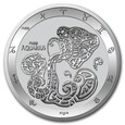 Tokelau 2024 - Zodiac Aquarius Ag999 1oz BU WODNIK