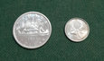 Kanada - Zestaw dwóch monet 25 centów i 1 Dollar 1965. Srebro. 