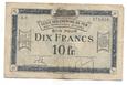 Francja 10 Franków 1923 banknot dla okupowanych terytoriów Niemiec