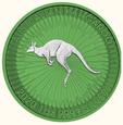 Australia 2020 - 1 dollar - Kangur Ag999 Green kolor 