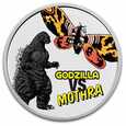 Niue 2023 - Godzilla vs Monsters - Godzilla vs Mothra Ag999 2oz Color