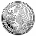 Barbados 2023 - Caribbean Seahorse Ag999 1oz BU