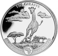 Kongo 2019 - 20 Francs - The Giraffe Ag999 1 oz. Żyrafa PRZECENA!!!