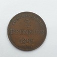 2 Pfennige Pfennig 1865 Saksonia Meiningen 1865 r.